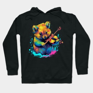 Quokka Playing Violin Hoodie